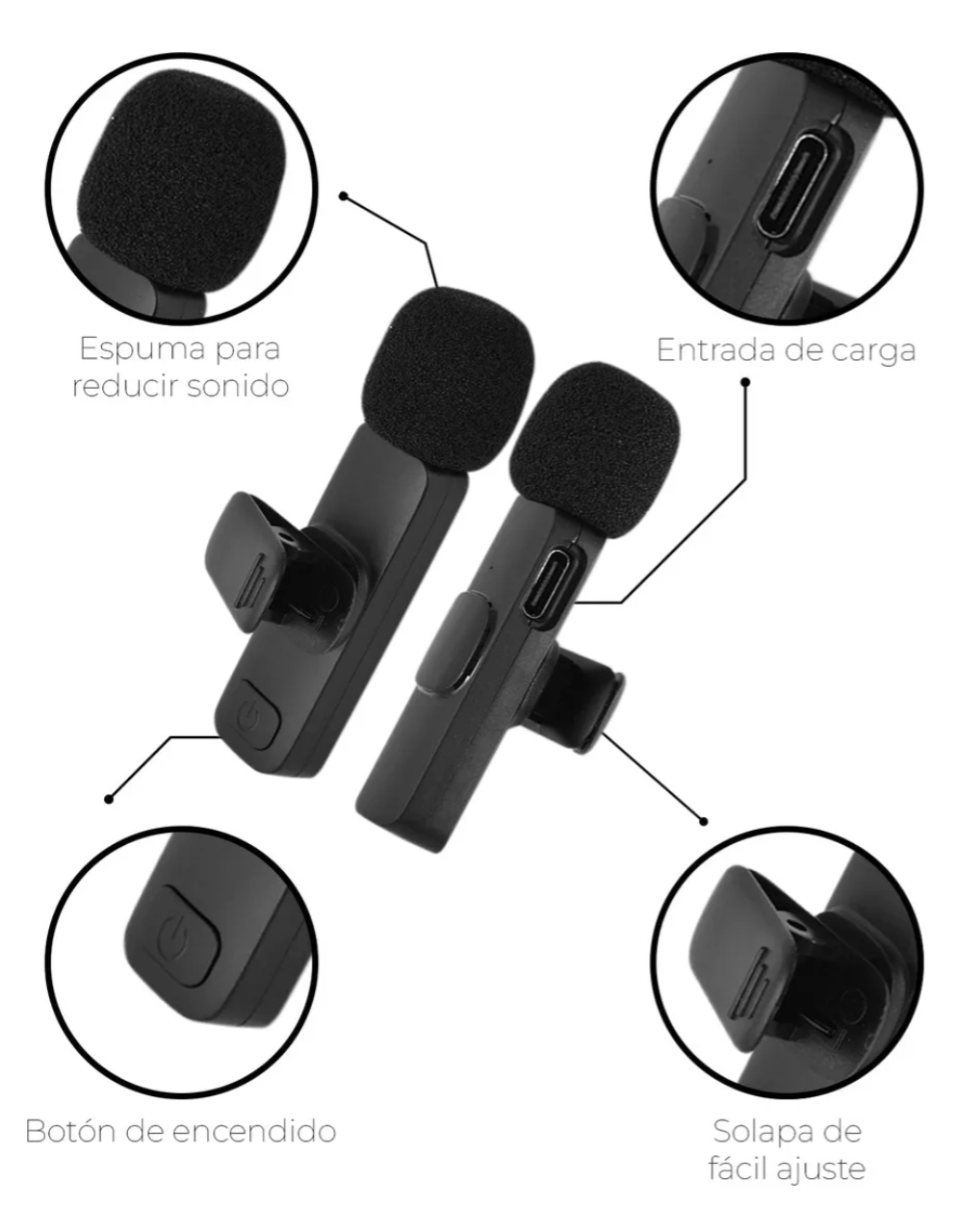 MICTOC™ │ Microfono Doble Portable Audio Profesional